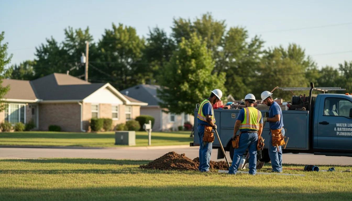 Residential water line and bathroom plumbing service in Islip Terrace, NY